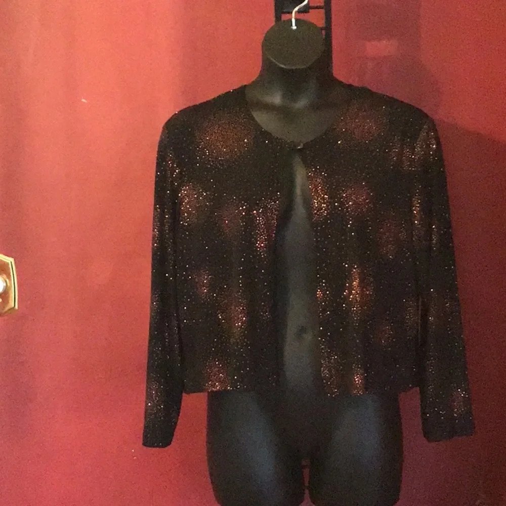 TRADITION SEQUINE SHRUG SIZE 14Tall - Picture 2 of 3
